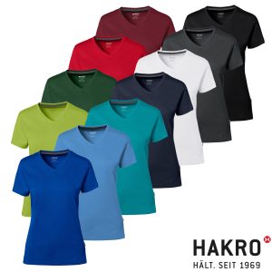 HAKRO COTTON TEC® Damen V-Shirt No. 169