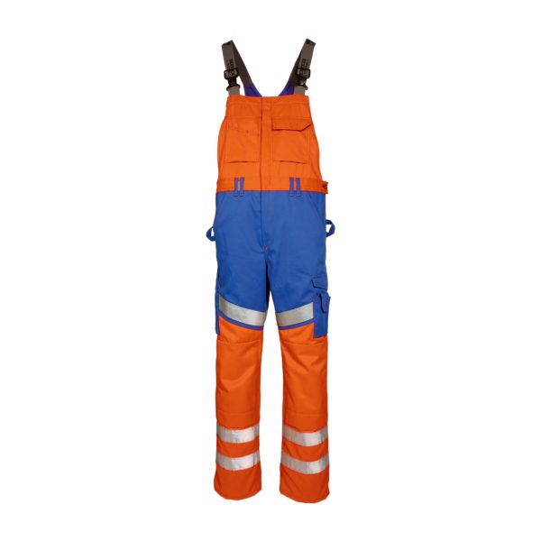 TRANEMO® Warnschutz-Latzhose HiVis 4741 orange/blau