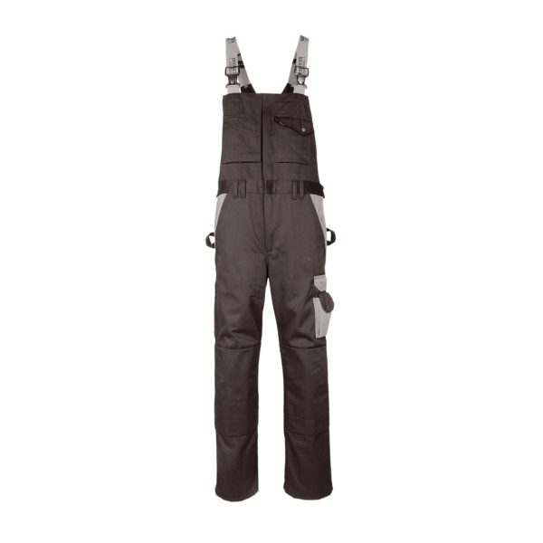 TRANEMO®  Latzhose Contrast schwarz/grau *RP*