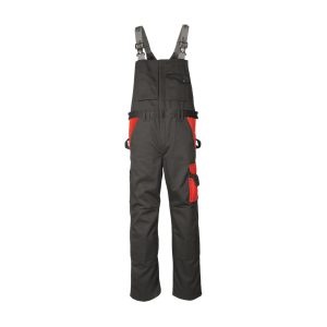 TRANEMO®  Latzhose Contrast anthrazit/rot *RP*
