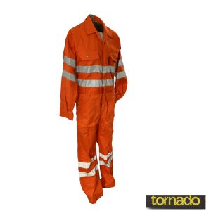 Overall TORNADO orange mit reflektierenden Streifen