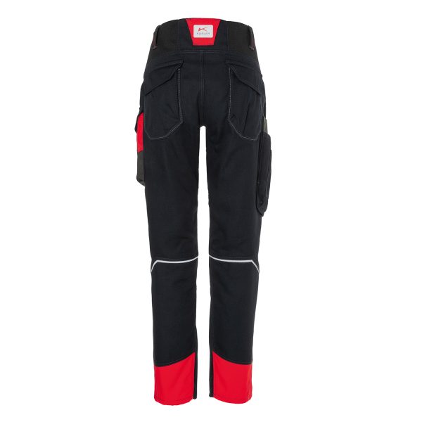 Kübler BODYFORCE Damenhose schwarz/rot – Bild 2