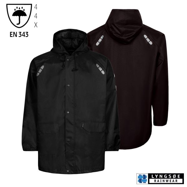 Leichte, atmungsaktive Regenjacke FOX 6048 schwarz