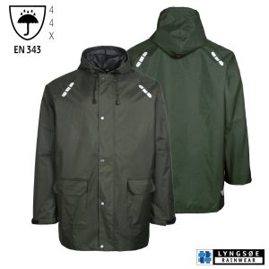 Leichte, atmungsaktive Regenjacke FOX 6048 grün