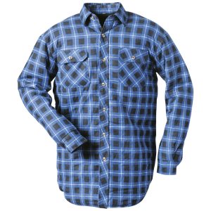 HINNOY Thermohemd - Blau-Kariert