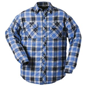 ONTARIO Thermohemd - Blau-Kariert