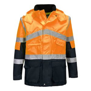 Portwest S760 Hi-Vis Regenjacke | Atmungsaktive orange/marine *RP*