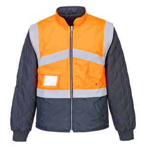 Hi-Vis 2-in-1-Wendejacke | Atmungsaktiv orange/marine *RP*