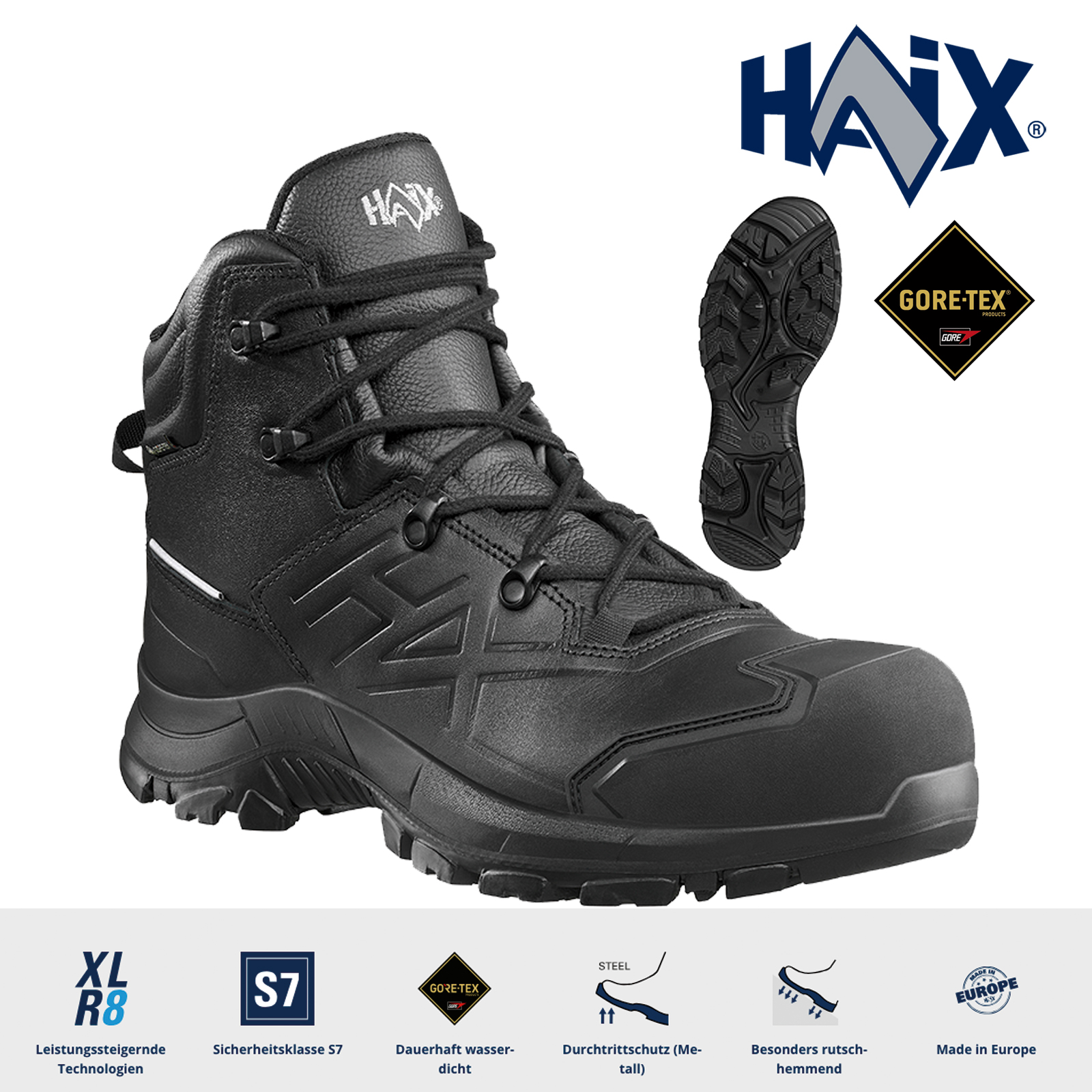 Haix® BLACK EAGLE Safety 610 | LTR, GTX, black