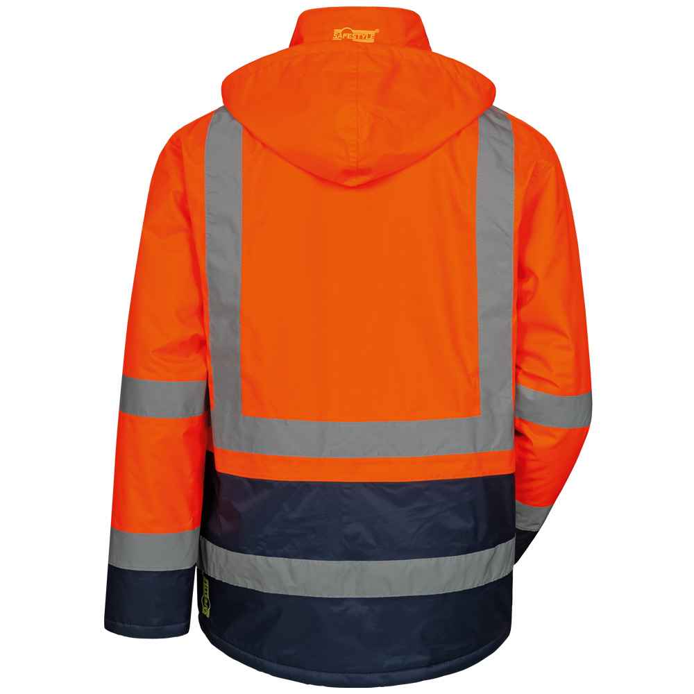 STEFAN Warnschutzparka EN 20471 Kl.3 – Orange/Marine – Bild 2