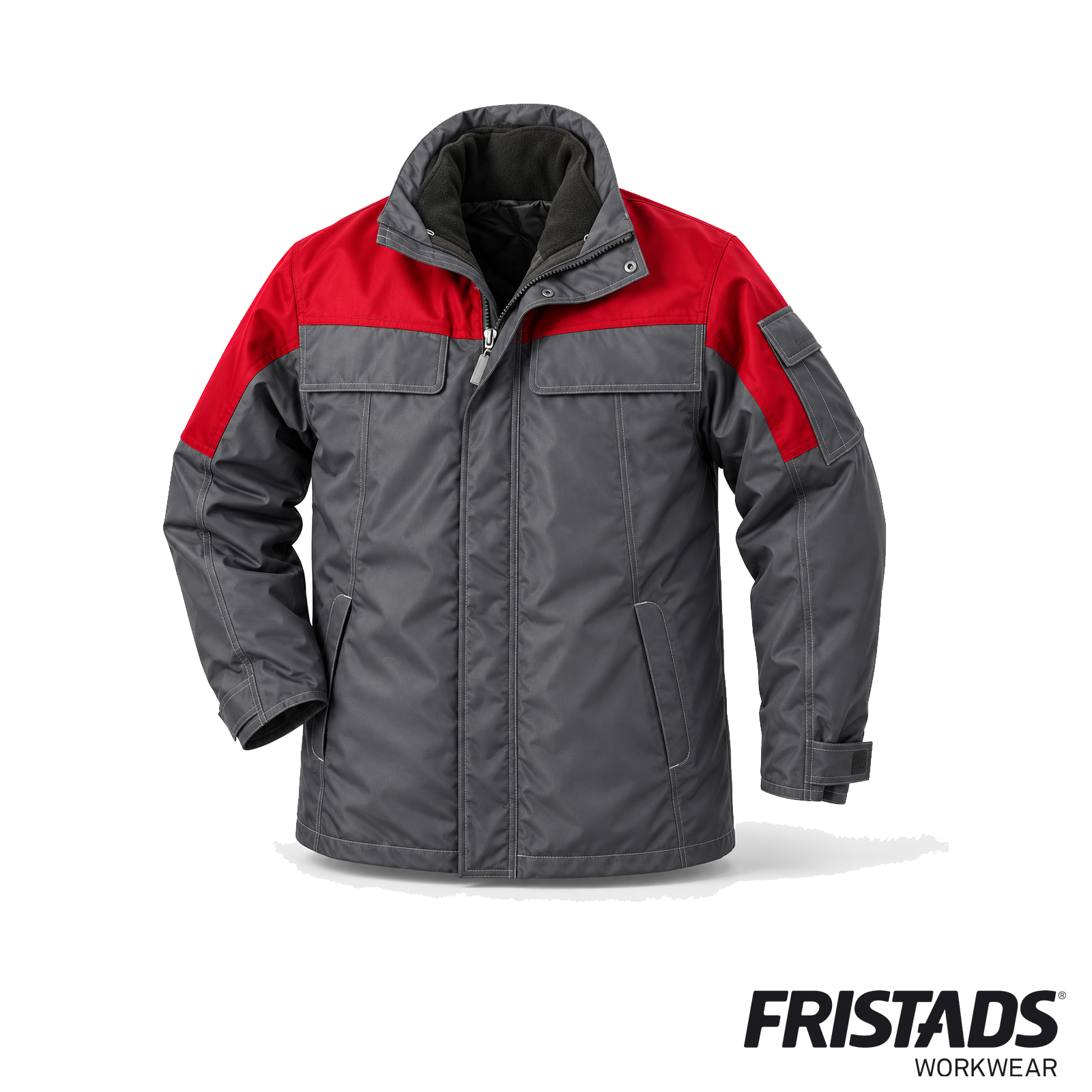 Fristdas Icon Airtech® 3in1 Parka 4816 GT grau/rot | Wetterfester Arbeitspark *RP*