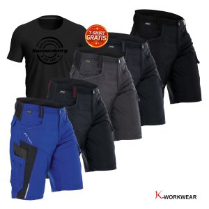 Kübler® Shorts PULSSCHLAG 2524 | Arbeitsshorts Ripstop - T-Shirt gratis