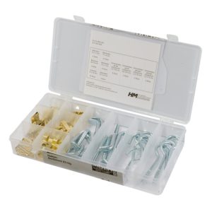 Haken-Sortiment 83-tlg. | Schraubhaken & Bilderhaken | verzinkt & vermessingt