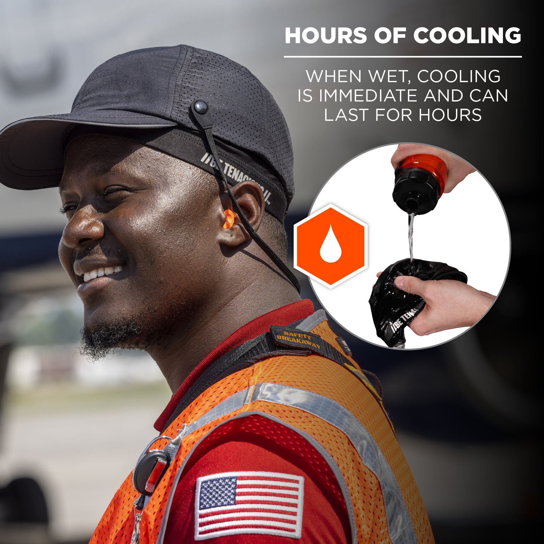 Chill-Its 6632 Kühlmütze | Helm-Unterziehmütze mit UV-Schutz - SCHWARZ – Bild 4