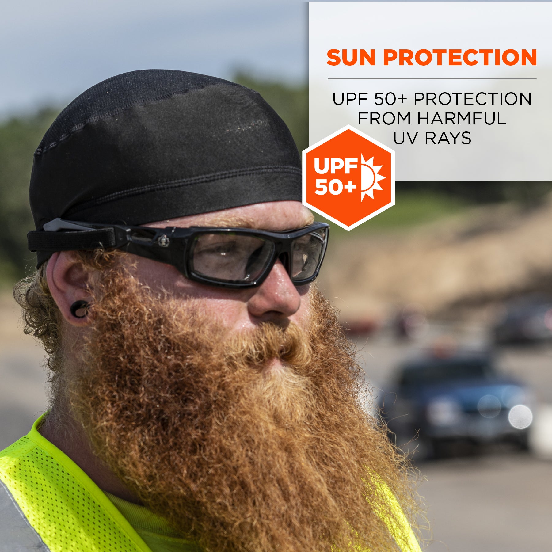 Chill-Its 6632 Kühlmütze | Helm-Unterziehmütze mit UV-Schutz - SCHWARZ – Bild 5