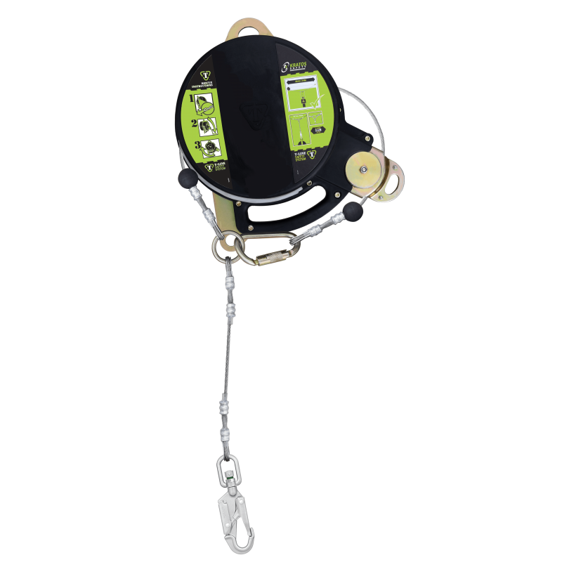 T-LINE Auffangsystem 24 m | Doppeltes Stahlseil | EN360