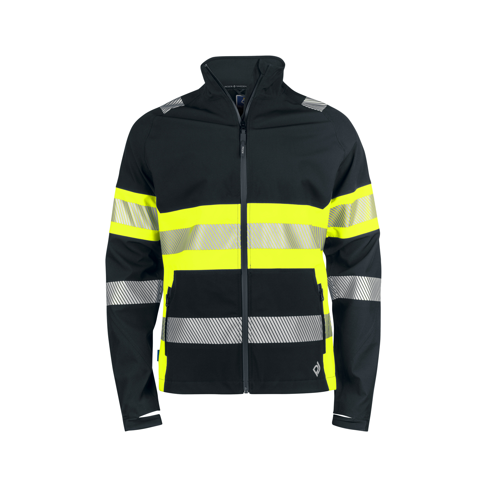 Funktionsjacke EN ISO 20471 Klasse 1 | Wind- und wasserdichte Warnschutzjacke
