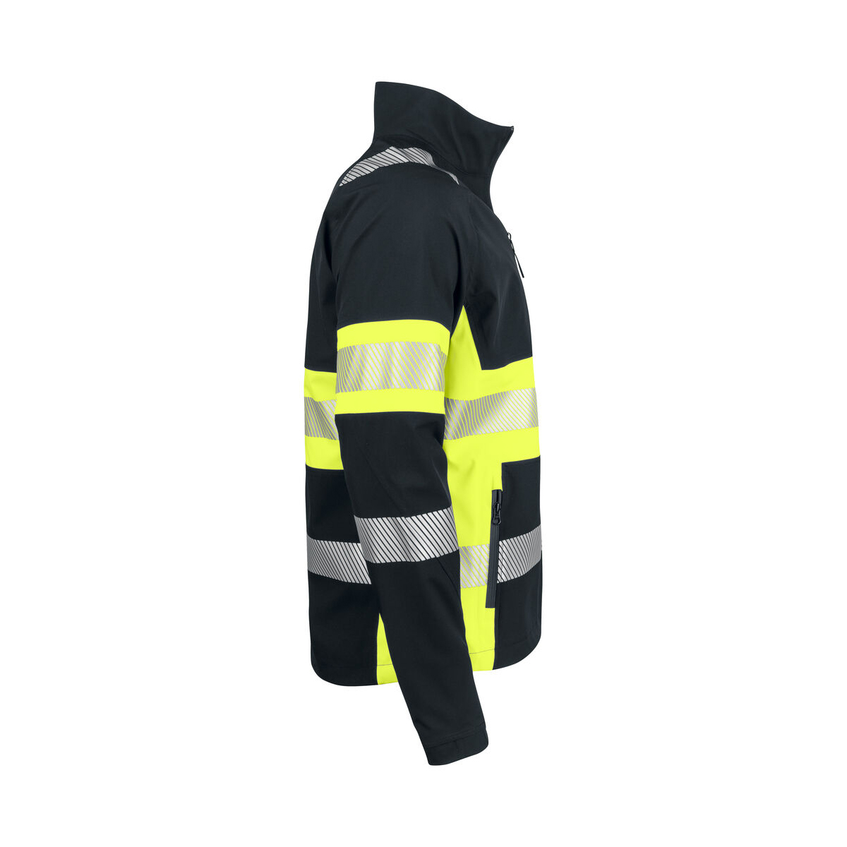 Funktionsjacke EN ISO 20471 Klasse 1 | Wind- und wasserdichte Warnschutzjacke – Bild 2