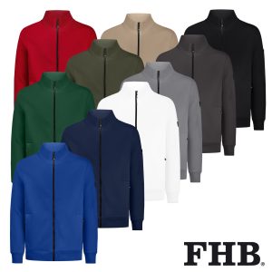 FHB EUGEN Sweatjacke | YKK-Reißverschluss & Stehkragen