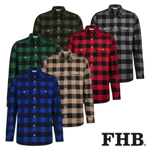FHB HORST Flanellhemd | Karohemd aus 100 % Baumwolle