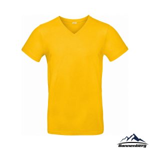 Schweres V-Neck T-Shirt gelb | 100 % Baumwolle *RP*