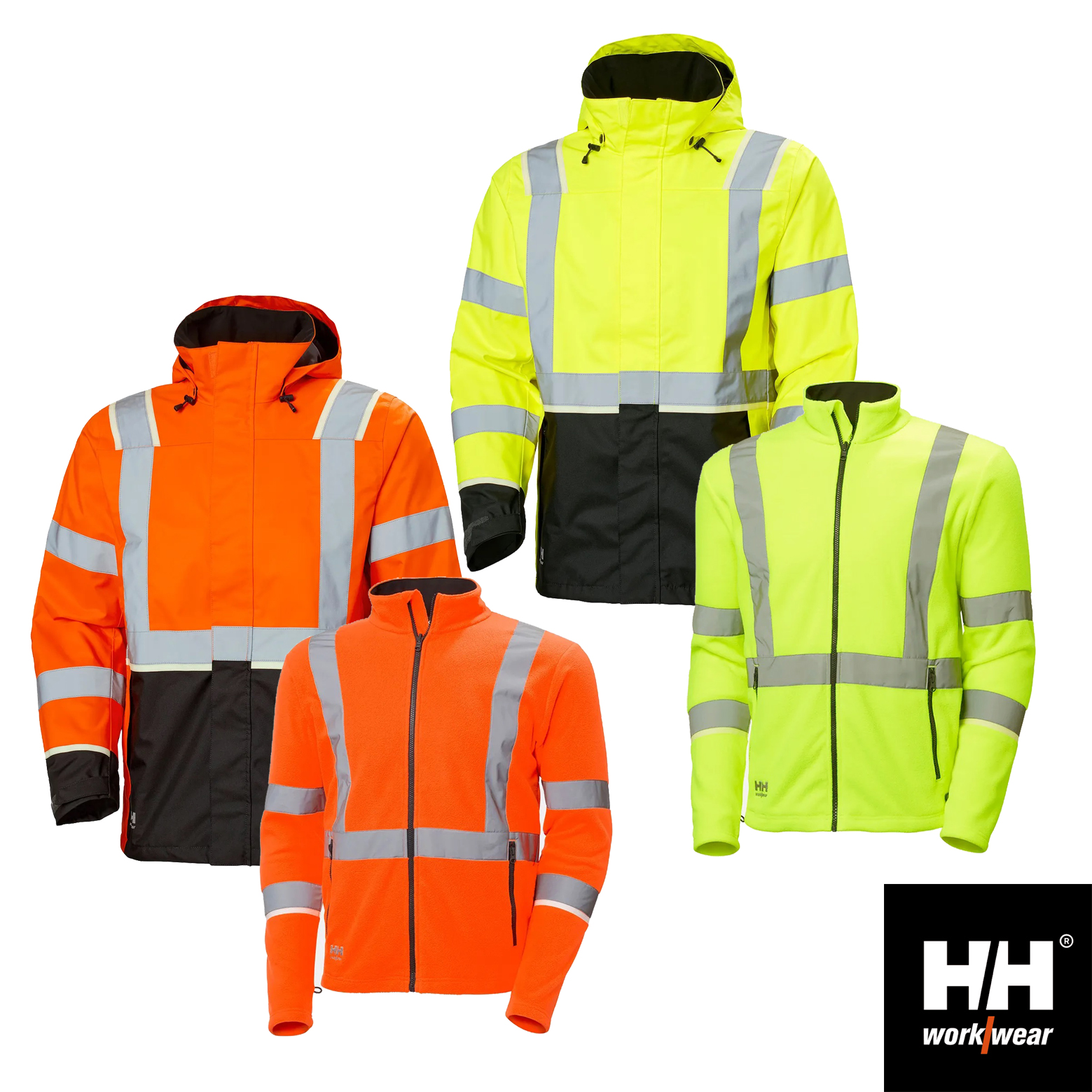 Helly Hansen UC-ME Shelljacke + ZIP-IN Fleece | Hi Vis