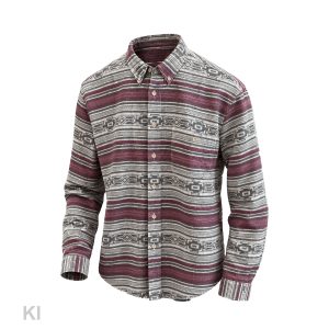 Arbeitshemden aus Baumwolle | Robust & bequem | Burgundy Gemustert